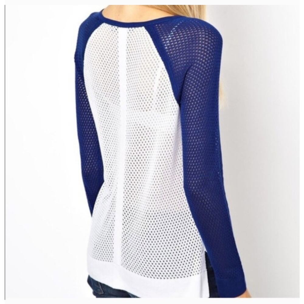Rag & Bone Colorblock Perforated Sweater Top - image 2